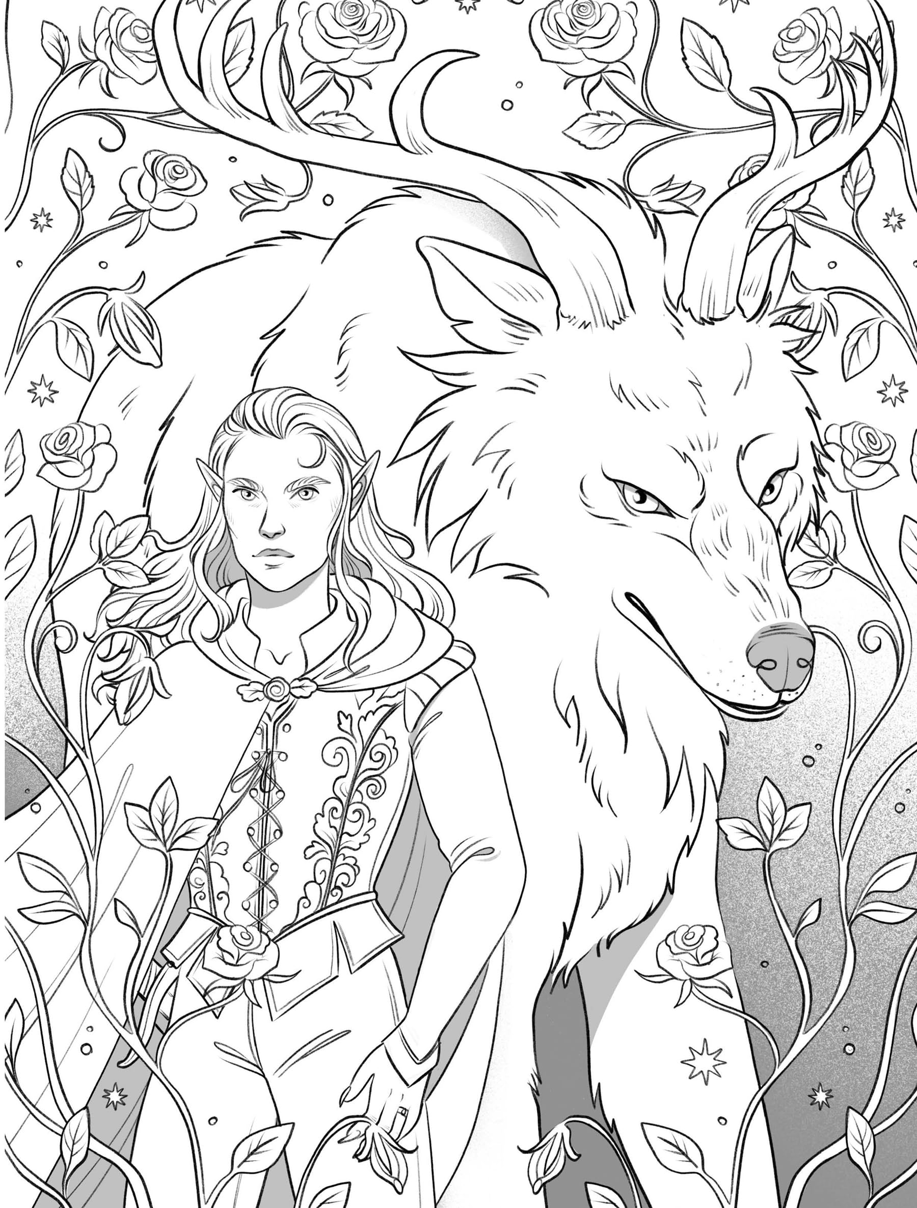 Romantasy: A Coloring Book (Dover Adult Coloring Books)