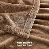 EHEYCIGA Fleece Blanket Camel 150x200cm Twin Size Soft Flannel Throw view 2