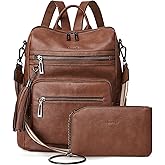 Shrrie Backpack Purse for Women Leather Backpack Fashion Designer Travel Backpack Convertible Shoulder Bag