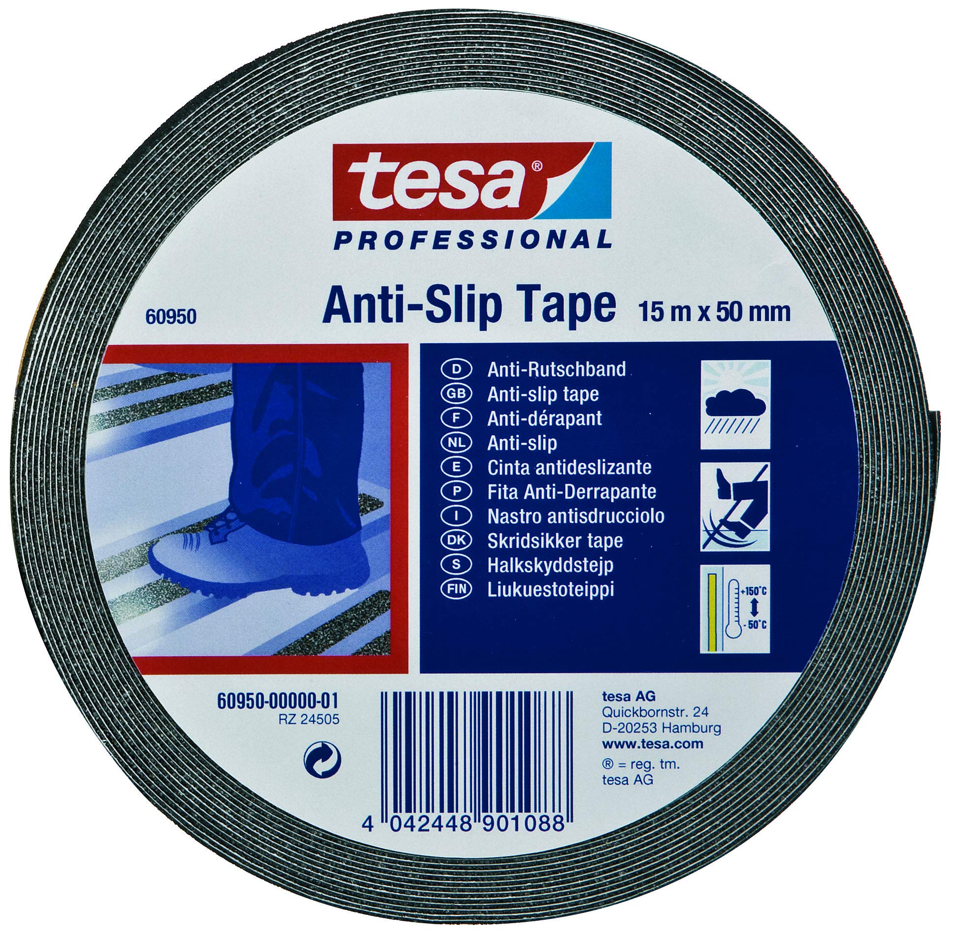 Best Price Square TAPE, ANTI SLIP, 60950, BLACK, 15MX50MM 60950-00001-00 By TESA