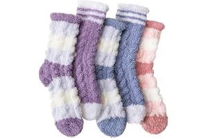 Womens Fuzzy Slipper Socks Winter Warm Fluffy Fleece Cozy Cabin Thick Plush Sleep Soft Socks