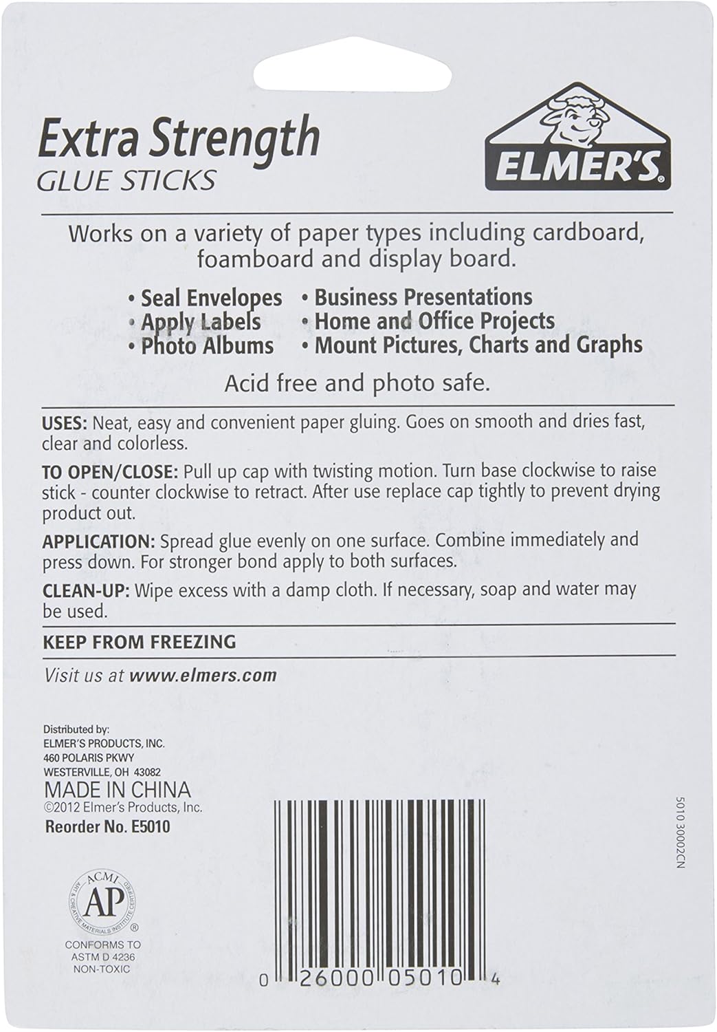 Elmer's Extra Strength Glue Sticks, 0.88 Ounces, 12 Count : Office Products