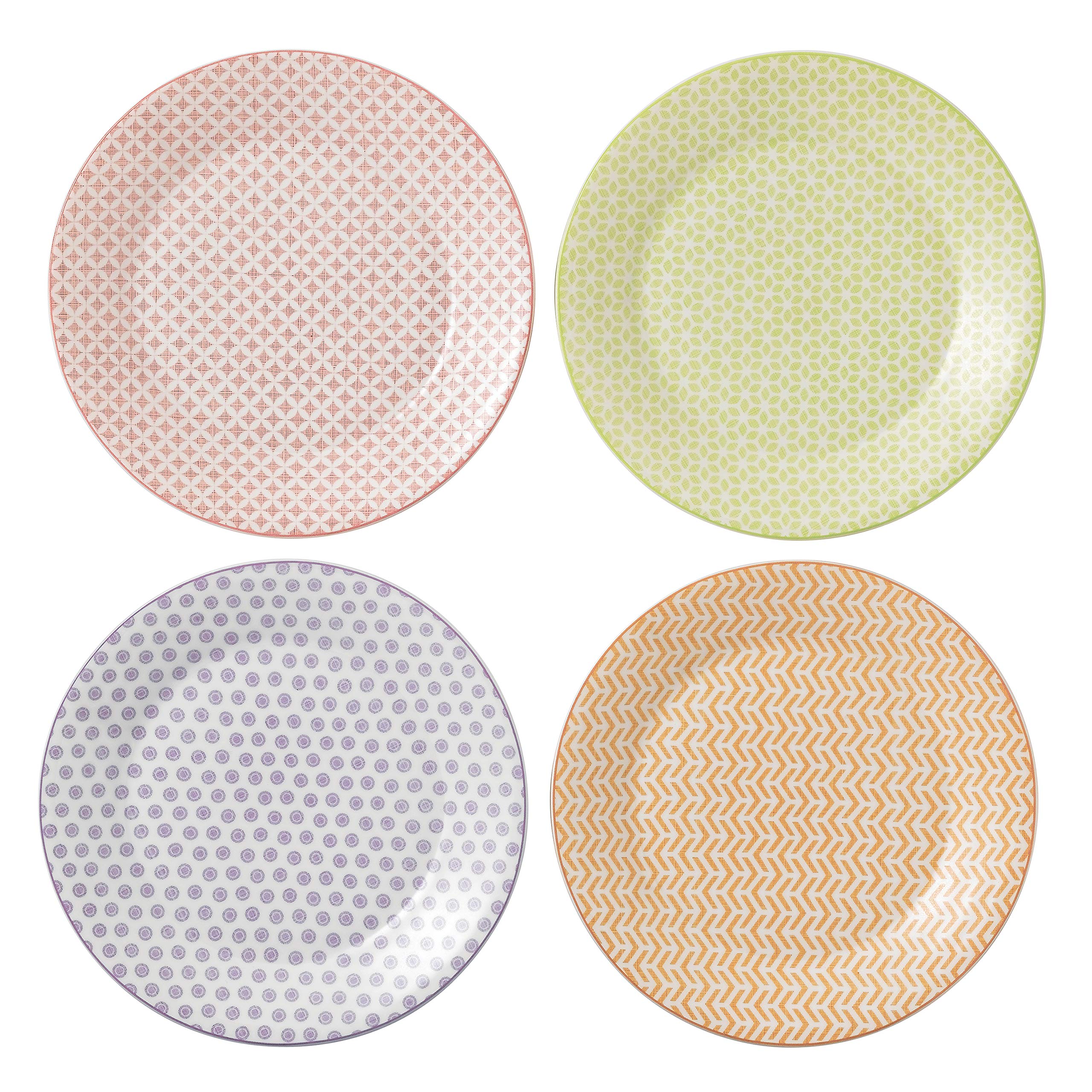 Royal Doulton Pastels 40018880 23cm Side Plate Accent Set of 4, Porcelain Multi