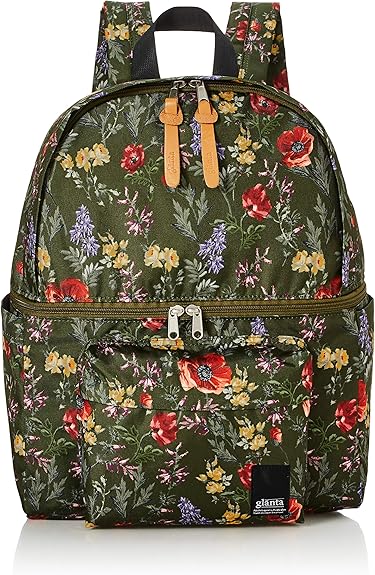 Amazon Co Jp スーパーハッカ Glanta ウォールペーパーフラワープリント2層構造 リュック レディース F カーキ シューズ バッグ