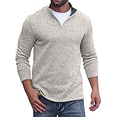 Sailwind Men's Quarter Zip Sweatshirt 1/4 Zip Up Pullover Long Sleeve Golf Shirt for Men Winter Thermal Fleece Sweater