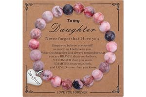 iWenSheng Daughter Gift from Mom Dad - Inspirational Daughter's Bracelet from Mother Father, Birthday Christmas Graduation Gifts for Daughters