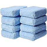 Amazon Basics Microfiber Car Applicator Pads, Blue, 8 Pack