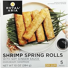 Royal Asia, Shrimp Spring Rolls Ginger Soy Sauce, 10 Ounce