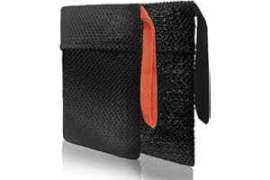 Beiskll 2 Pack Soap Bag Different Roughness Deep and Gentle,Bar Soap Pouch Saver Pocket,Body Scrubber Shower Sponge Loofah,Exfoliating Bath Sponge (Black)