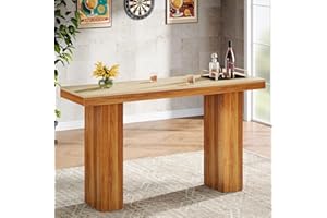 Tribesigns Long Bar Table, 62.9-Inch Rectangular Counter Height Pub Table for Kitchen Dining Room