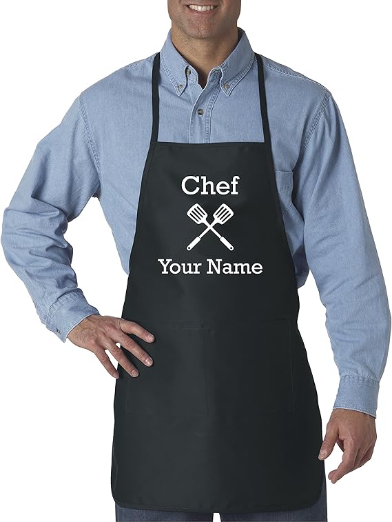 Hot4TShirts Personalized Chef’s Cooking Apron for Men