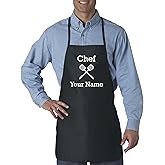 Hot4TShirts Personalized Chef’s Cooking Apron for Men & Women | Funny Custom Design Kitchen
