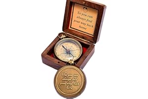 TA DIZAYN So You Can Always Find Your Way Back Home Engraved Compass-Religious Gifts for Men, Baptism Gifts for Boys,Confirmation,Christian Gifts, Catholic, Personalized Sentimental, Graduation, Inspirational
