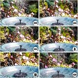 AISITIN Solar Fountain Pump 2.5W with 6 Nozzles for Bird Bath Garden Pond view 4
