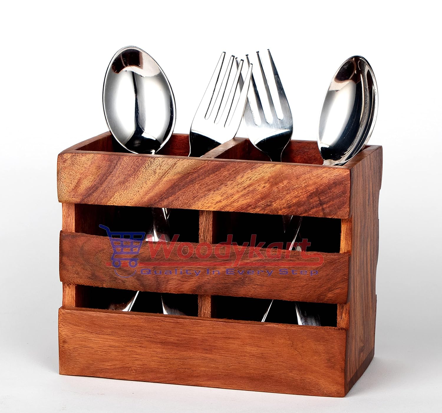 Buy Woodykart Wooden Cutlery Holder/Spoon Holder/Pen Holder
