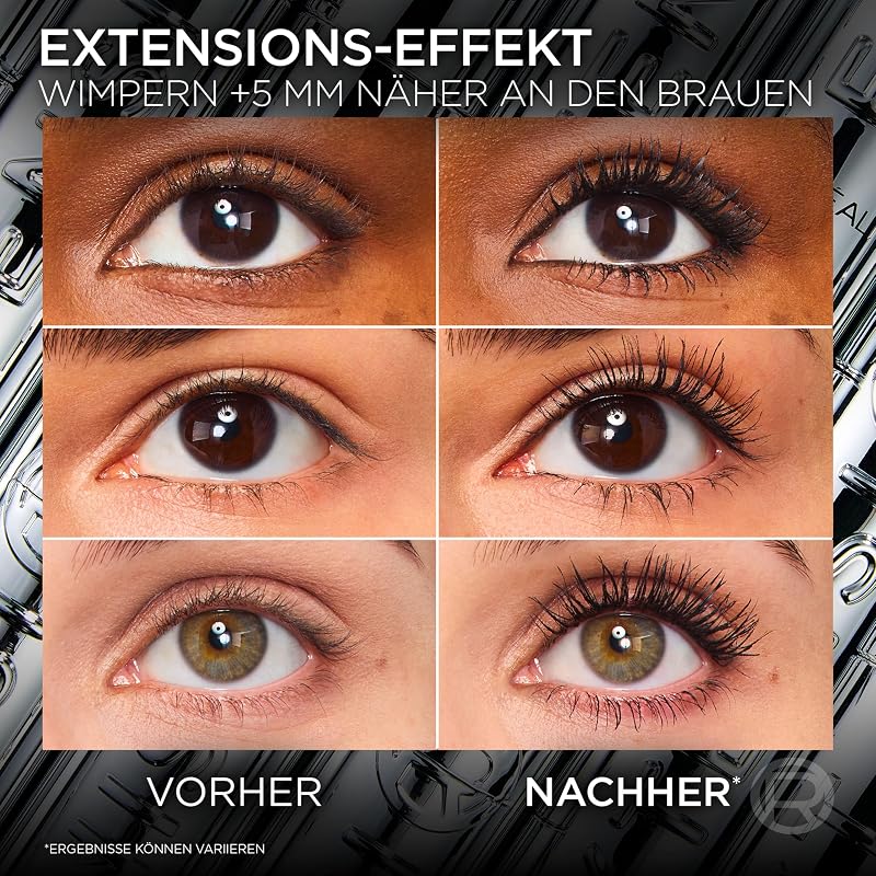 L'Oréal Paris Telescopic Extensionist Waterproof Mascara, Verlängernde, wasserfeste Wimperntusche, Farbe Schwarz, 1x 9,9ml