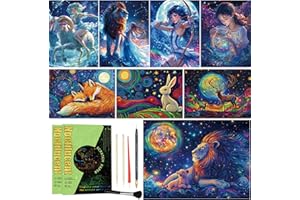Toulideifaria Rainbow Scratch Art Horoscope Scratch Paper Adult 8 Sheets Scratch Art Book Craft Sets for Adults for Gifts for Friends and Family 11.2x8.2 inch（Horoscope）