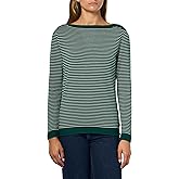 Nautica Womens Mariner Stripe Pullover Boatneck Long Sleeve