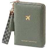 Beautiful Passport Holder And Travel Wallet with Wristlet Strap | All-in-One Organizer for Women Holds up to 4 Passports, w Card Slots and Keychain - RFID Blocking Keeps Documents Safe