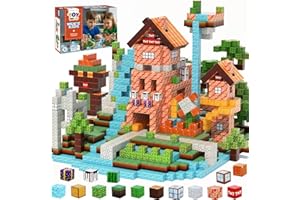 TOY Life Magnetic Blocks, Mine Magnet Block Set Build Frozen Princess Castle World for Kids Age 3+ Year Old Boys Girls, Magnetic Building Blocks for Toddler (108PCS Forest Castle)
