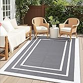 OLANLY Outdoor Rug 5x8 ft Waterproof, Reversible Outdoor Plastic Straw Rug, RV Mat, Indoor Outdoor Carpet Clearance for Patio