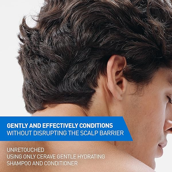 CERAVE GENTLE HYDRATING CONDITIONER, HAIR CONDITIONER WITH CERAMIDES, NIACINAMIDE & HYALURONIC ACID, SULFATE FREE & COLOR SAFE, MOISTURIZING CONDITIONER FOR ALL HAIR & SCALP TYPES
