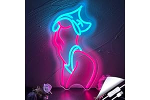 FENGLL Lady Body Neon Sign, Girl Women Body Neon Light Sign, Pink LED Neon Signs for Wall Decor, USB Powered for Bedroom Living Bar Club Game Room Party Gift for Family Friends Birthday(8.8 * 15.7in)