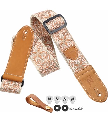 Buckle-Down Guitar Strap Maneki Neko Lucky Cats Gold Black White 2