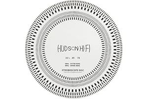 Hudson Hi-Fi Turntable Strobe Disc Mat - 12" x 2mm Rigid PVC Stroboscope for Testing 33-1/3 & 45 RPM Speeds - Corded Electric