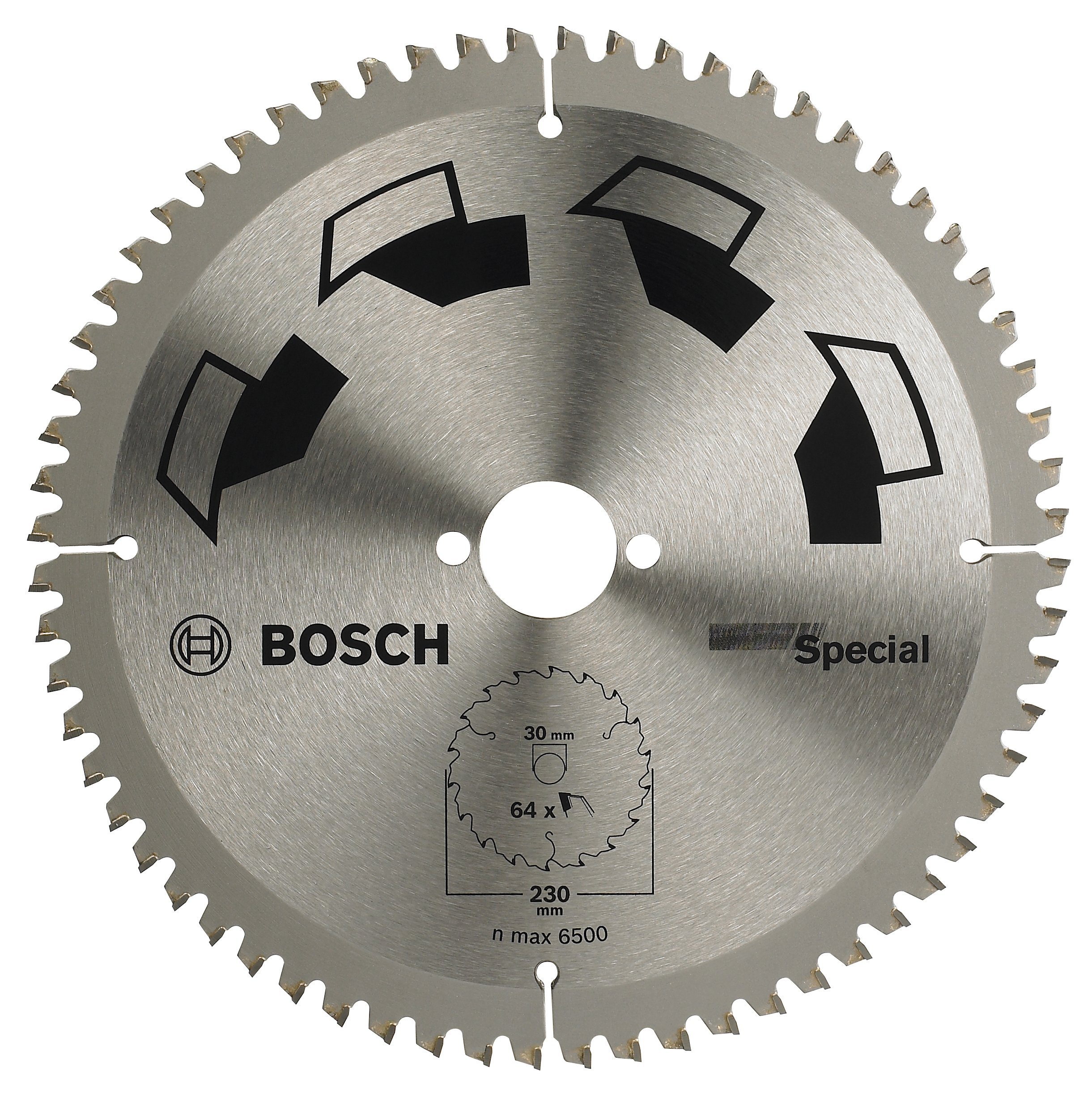 Bosch 1x Circular Saw Blade Special (for Wood, Non-Ferrous Metals, Plastic, Ø 230 x 2.5/1.8 x 30 mm, 64 Teeth, FT , Accessories for Circular Saws)