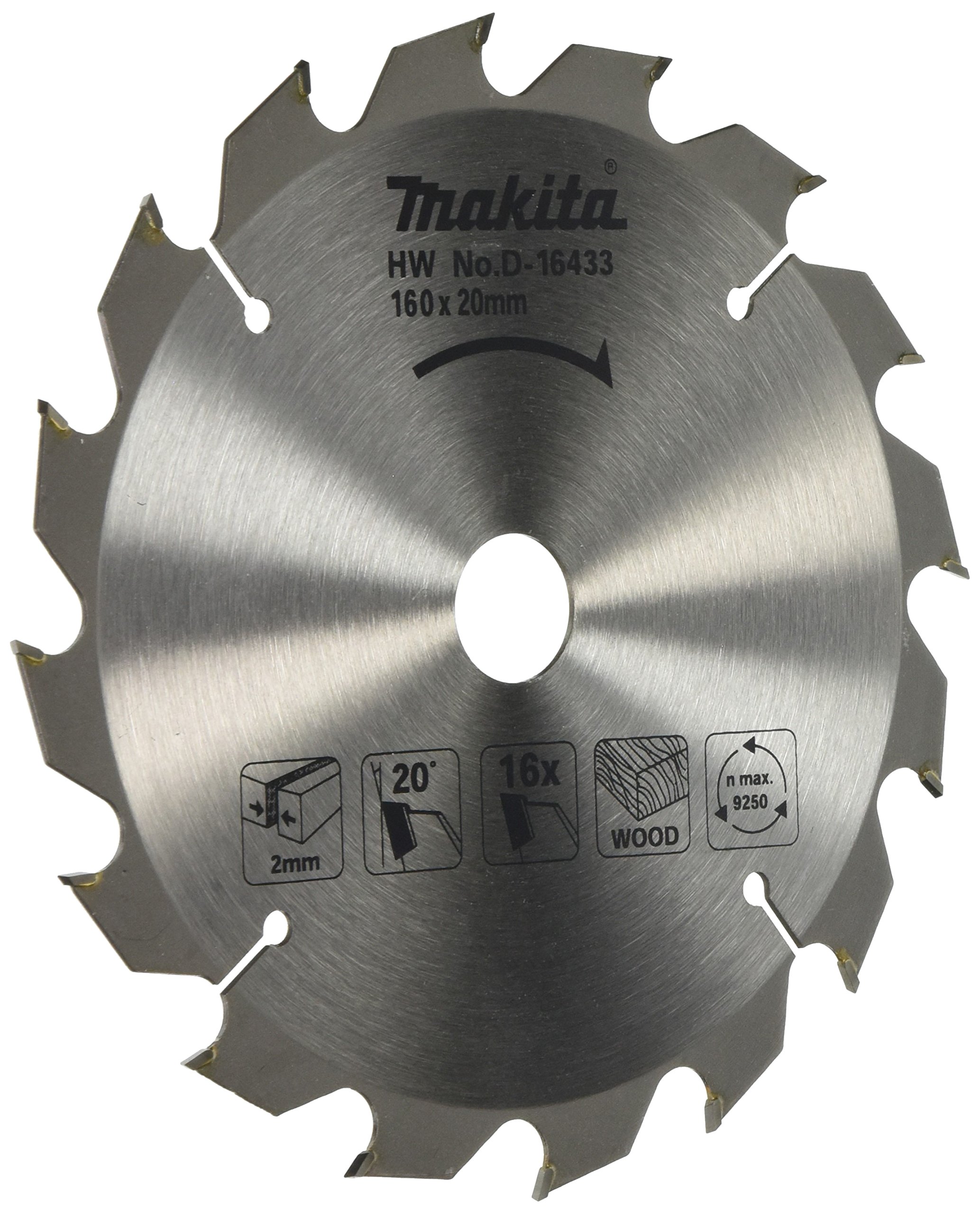 Makita D-16433 160 x 20 x 16T TCT Saw Blade - Multi-Colour