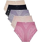 Barbra Lingerie 5 Pack Plus Size Underwear Women Light Control Briefs Panties