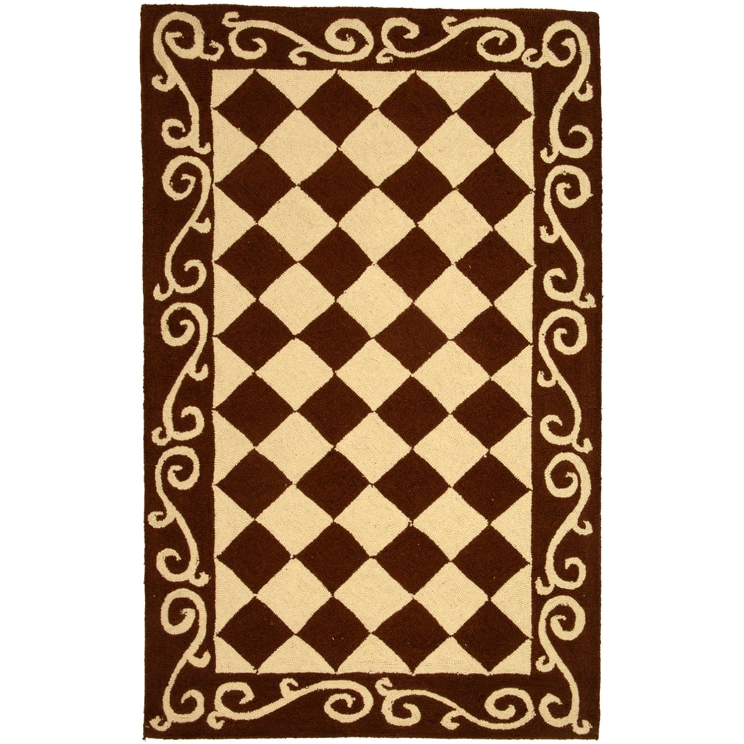 Amazon Safavieh Chelsea Collection HK711B Hand Hooked Brown