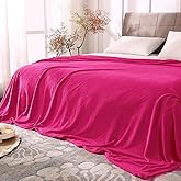 BEDELITE Fleece Blanket King Size Blankets for Bed, Luxury Plush Cozy Fuzzy Blanket 108x90 inches, Super Soft Warm Lightweight Throw Blanket All Seasons Suitable, Hot Pink