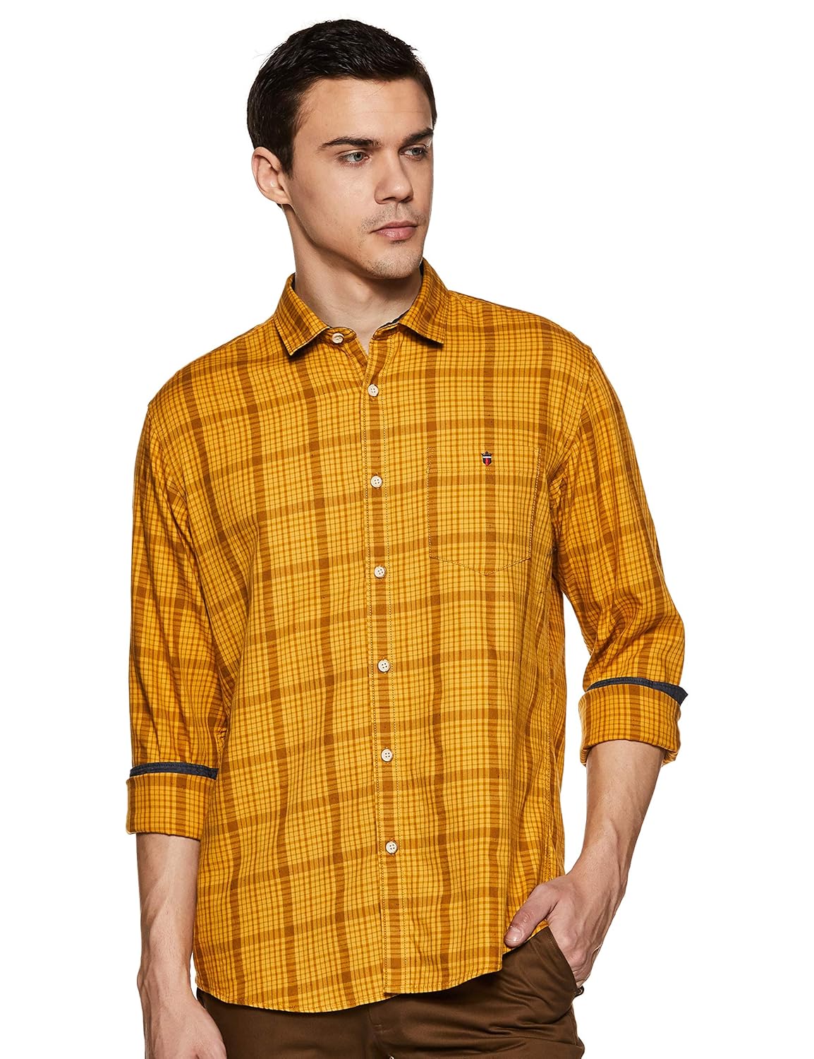 yellow checkered jeans