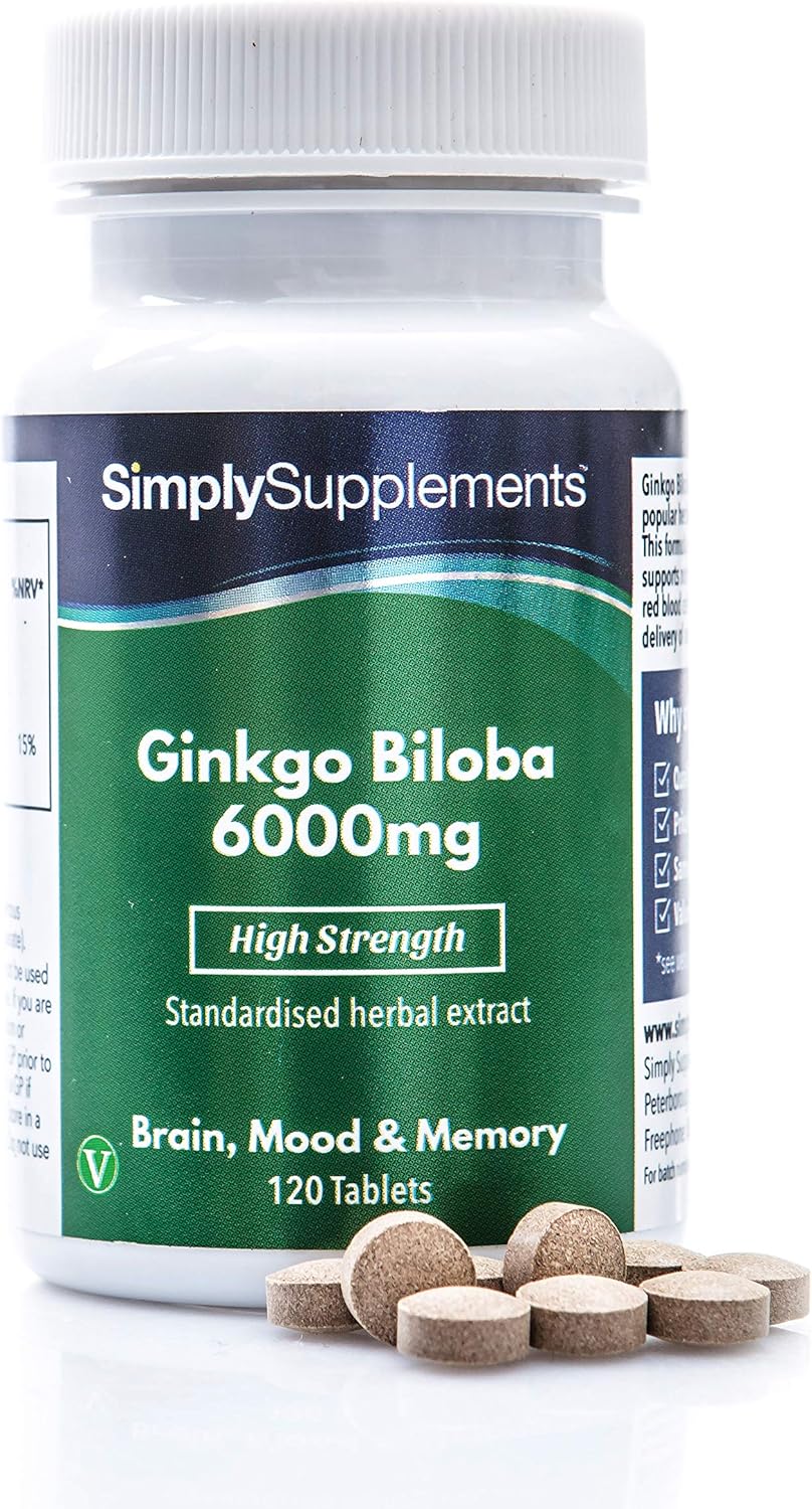Ginkgo Biloba Tablets 6000mg (120 Tabs): Health & Personal Care