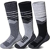 SeeyAN Kids Merino Wool Ski Socks Boys Girls Thermal Warm Boot Thick Winter 3 Pairs Cozy Socks For Skiing & Snowboarding