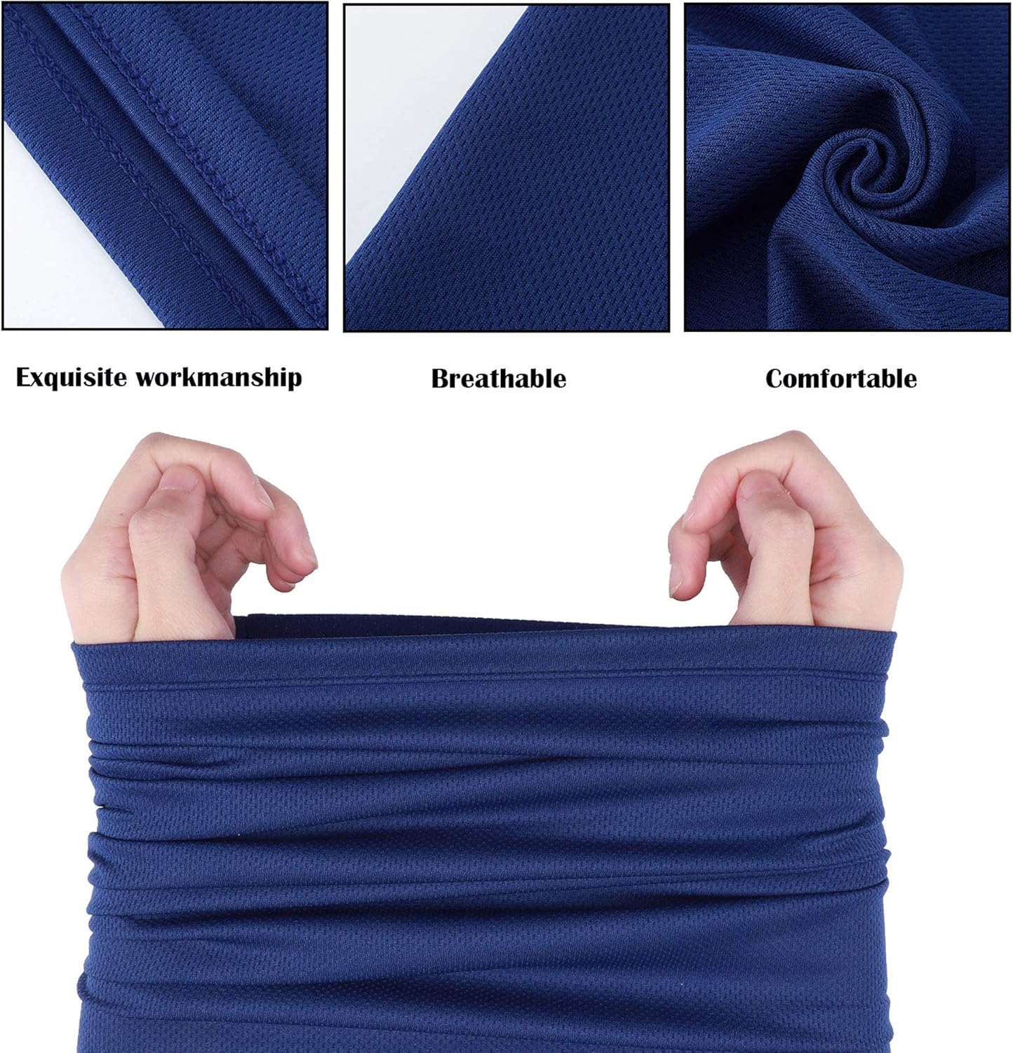 6 Pieces Summer Face Cover UV Protection Neck Gaiter Scarf Sunscreen Breathable Bandana: Clothing