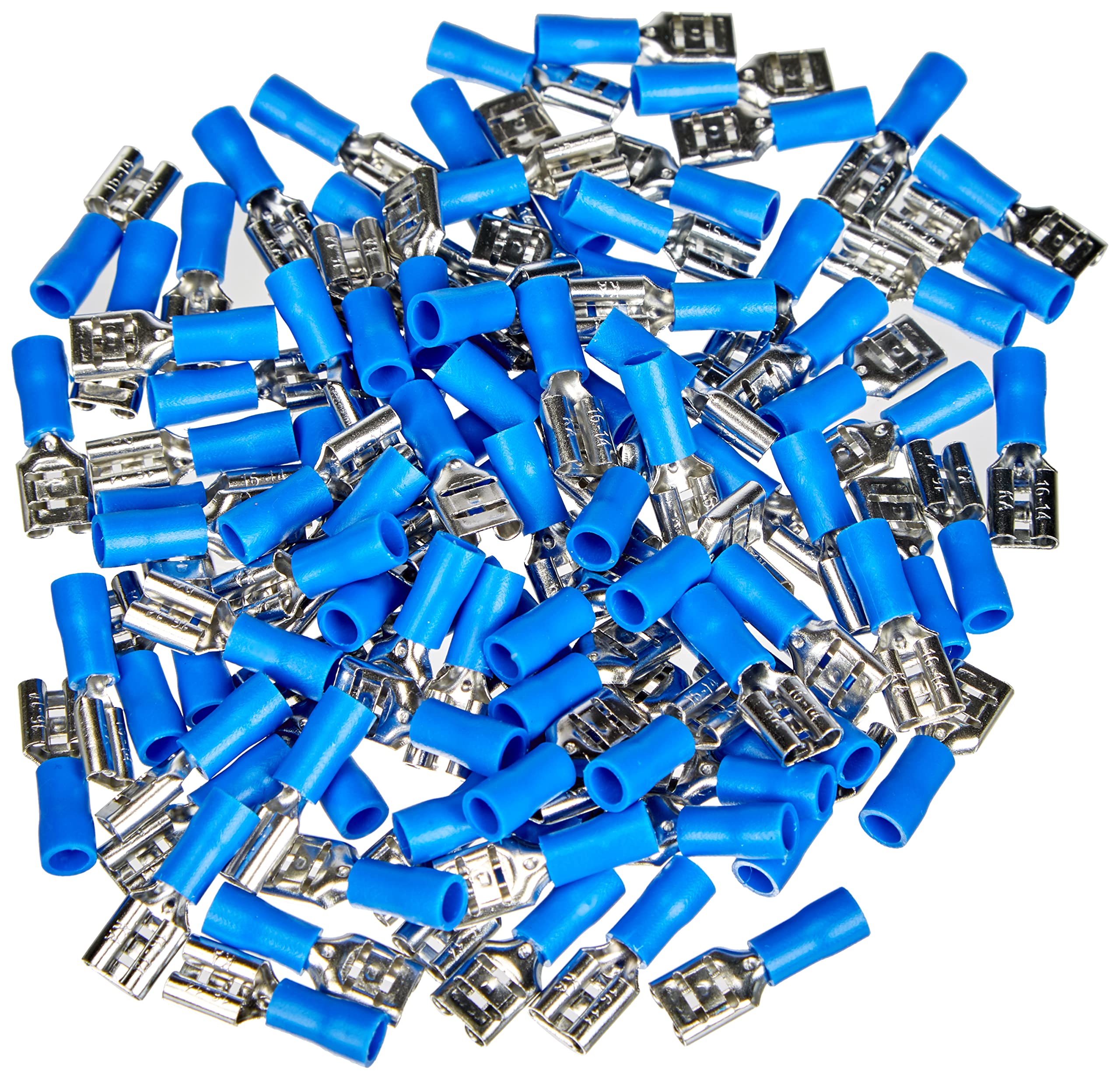 Goobay 17004 Female TAB terminal blue - plug-in size: 6.4 mm x 0.8 mm; 15 A