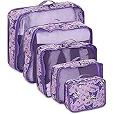 Sanrio's Hello Kitty Packing Cubes - 5 Piece Packing Cube Bags - Travel Essentials - Suitcase Luggage Organizer Set - Hello Kitty and Friends, My Melody, Kerromi, Kerropi, Badtz-Maru (Kerromi)