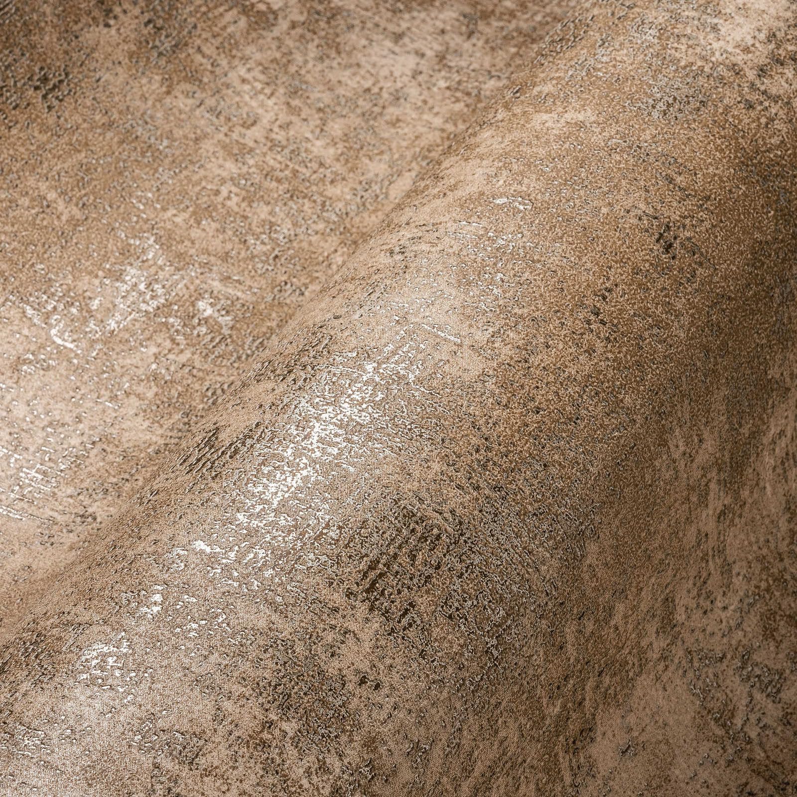 A.S. Création The BOS 388332 Non-Woven Wallpaper Metallic Effect 10.05 m x 0.53 m Made in Germany Beige Gold