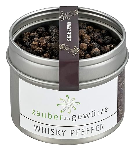 Zauber der Gewürze Whisky Pfeffer in Premium-Qualität - Grobes, scharfes Gewürz - Exotische, schwarze Pfefferkörner auch für 