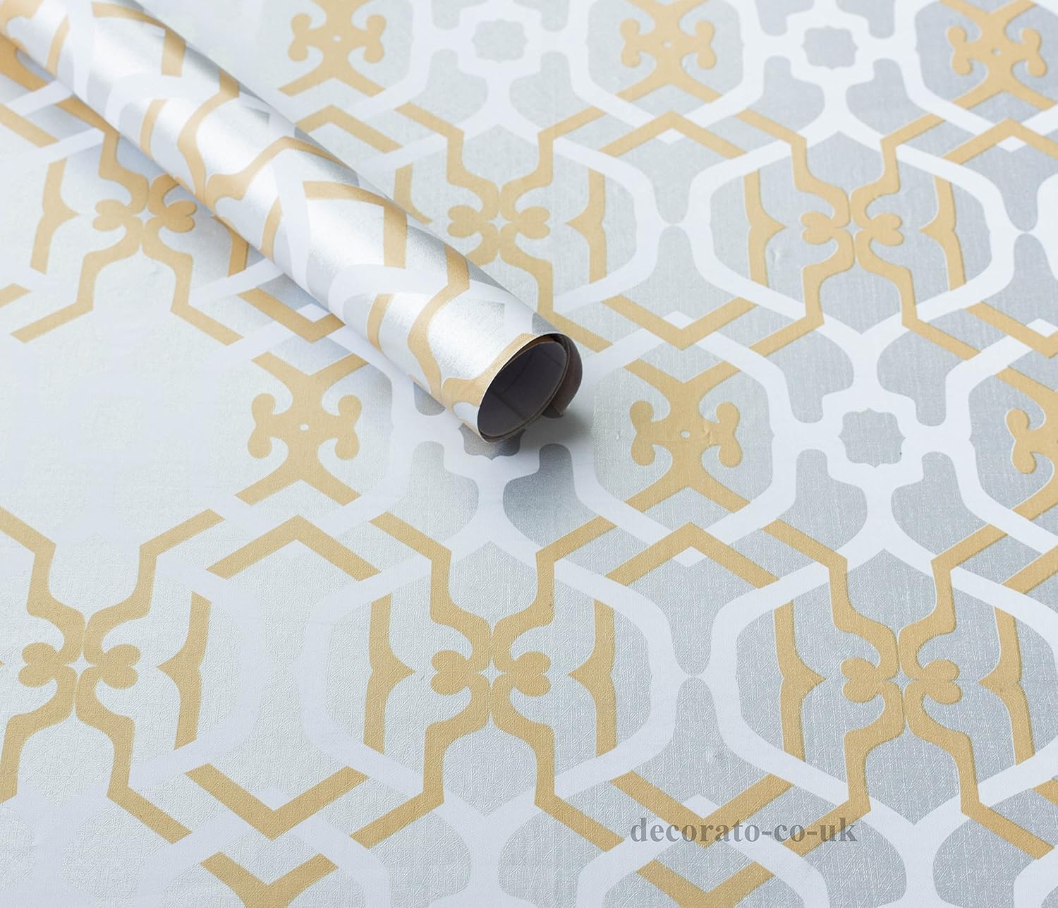 5M Art Deco Gold Wallpaper Self Adhesive Sticky Back