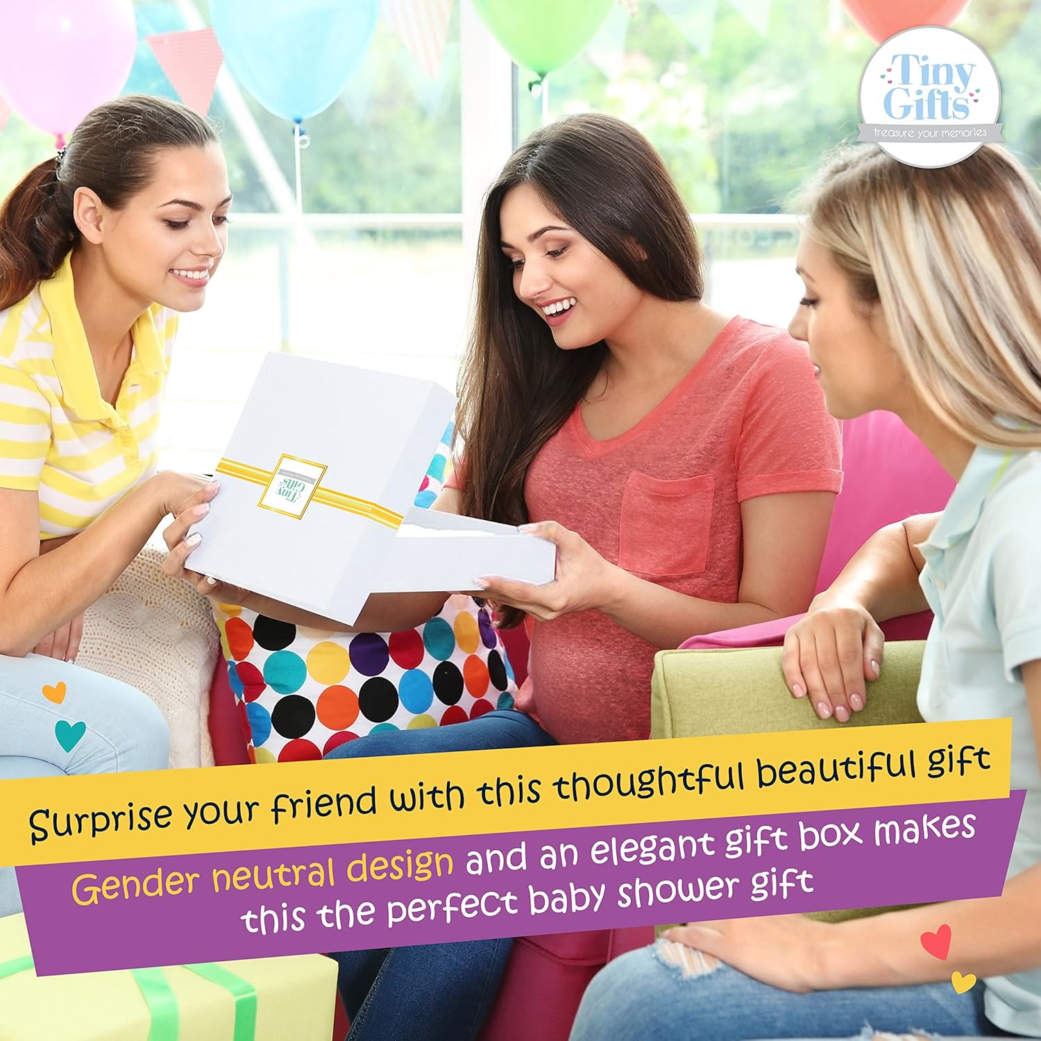 First 5 Years Baby Memory Book + Clean-Touch Ink Pad + Gift Box/