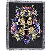 Northwest Harry Potter Woven Tapestry Throw Blanket, 48" x 60", School Foliage
