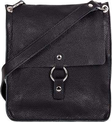 ladies black messenger bag