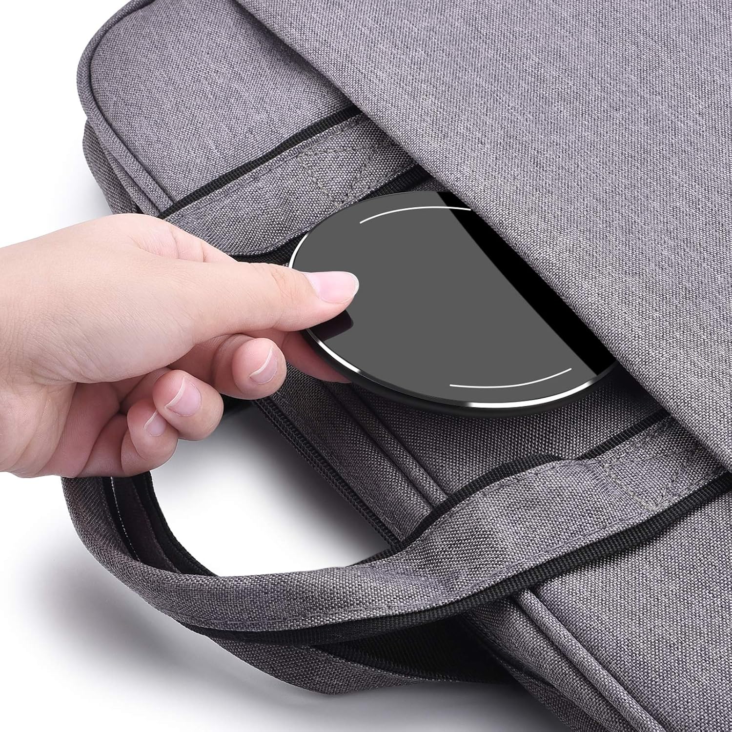 TOZO W1 Wireless Charger Ultra Thin Aviation Aluminum CNC Unibody Fast Charging Pad Black (NO AC Adapter)