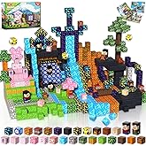 Goody King 200PCS Magnetic Building Blocks - Forest & Volcano Adventure Set, STEM Learning Toys for Kids Ages 3+, Strong Magnets, Creative Play, Gift for Boys & Girls