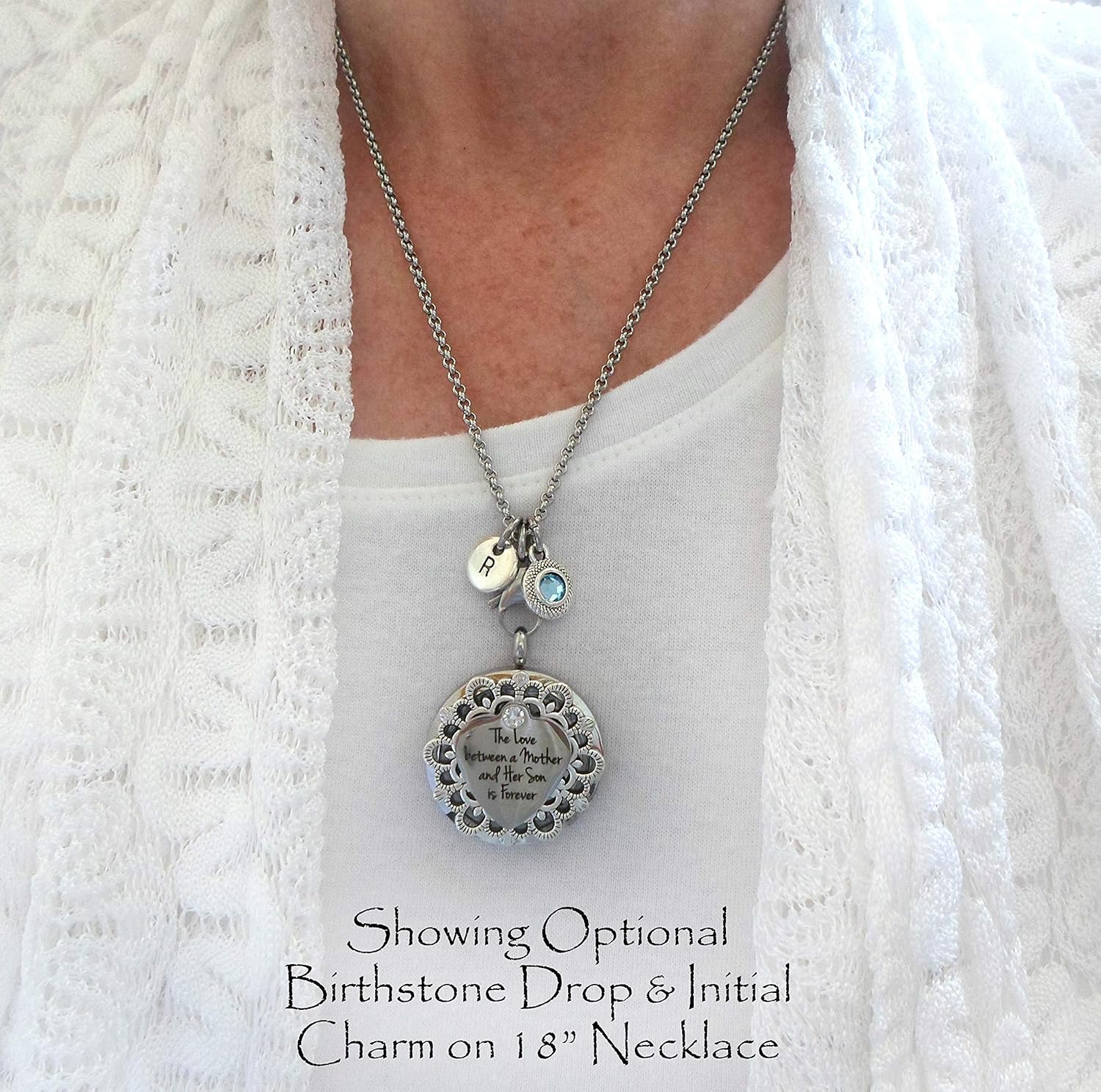 Amazon Com Mother And Son Forever Locket Necklace The Love