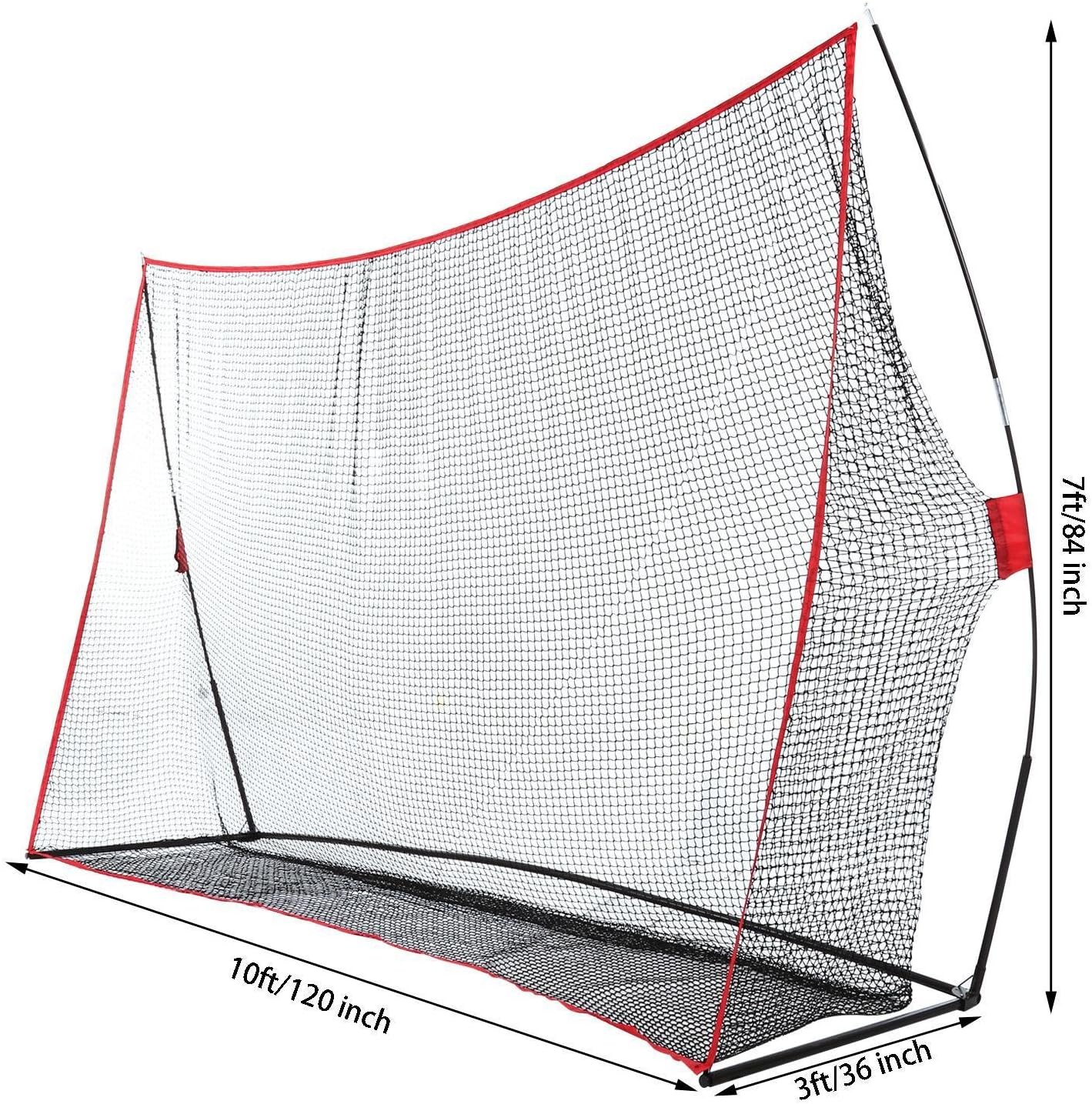 Elever 10 x 7ft Golf Practice Training Net with Bow Frame,Ball Return Feature